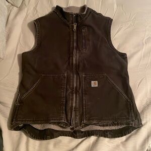 Brown Carhartt Vest kids M 8/10